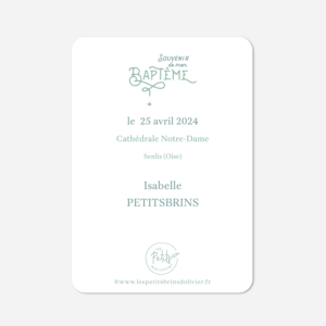 "Souvenir de mon baptême" ...