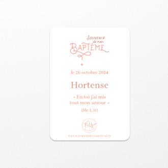 image signet de baptême personnalisable personnalisation verso prénom nom date lespetitsbrinsdolivier sienne