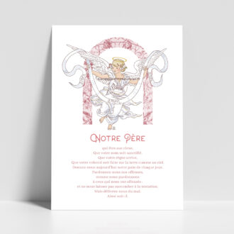 Notre Père illustré vouvoiement - Pater Noster illustré. Grande carte - Illustration ©Les Petits Brins d'Olivier - Isabelle Monnerot-Dumaine