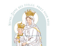 Notre-Dame des Ecoles - Illustration originale ©Les Petits Brins d’Olivier – Isabelle Monnerot-Dumaine.