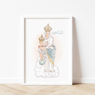 Affiche Notre-Dame des Victoires - Illustration originale ©Les Petits Brins d'Olivier - Isabelle Monnerot-Dumaine