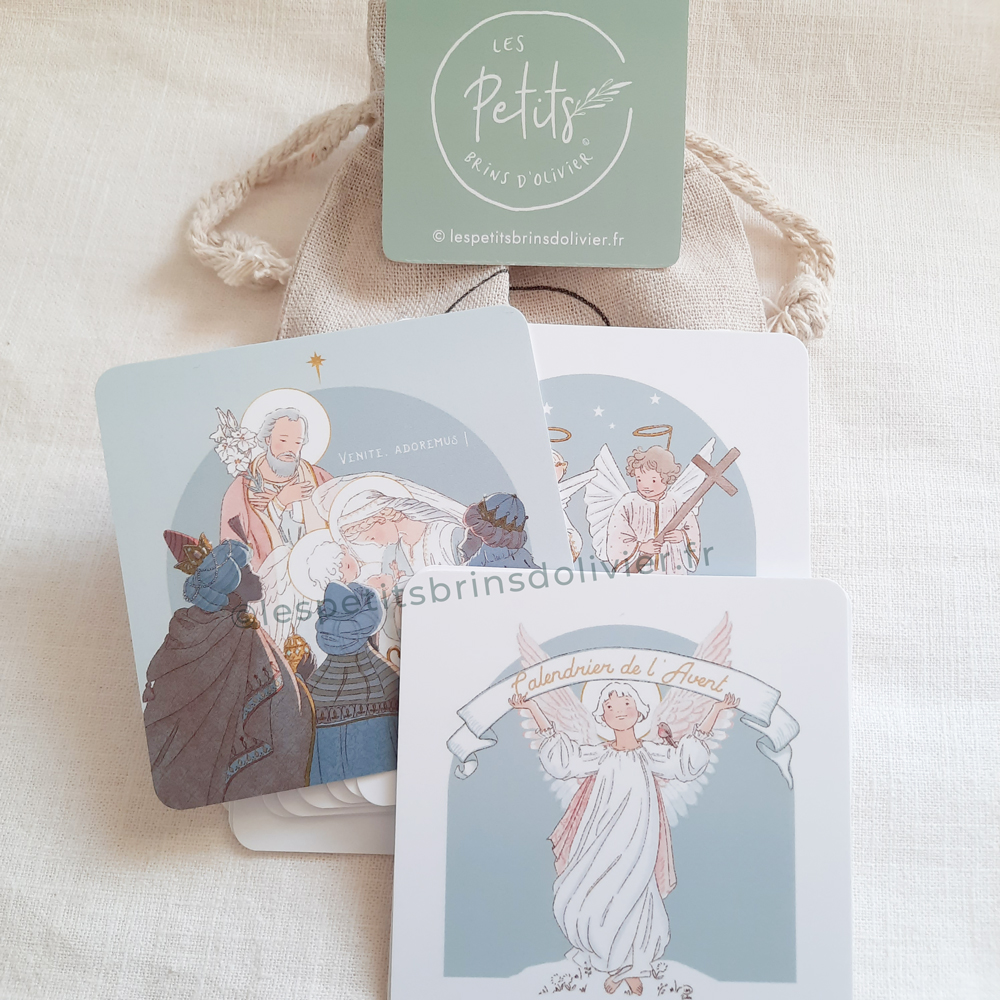 Calendrier de l'Avent illustré 2025 - 27 cartes - Illustration originale ©Les Petits Brins d’Olivier – Isabelle Monnerot-Dumaine.