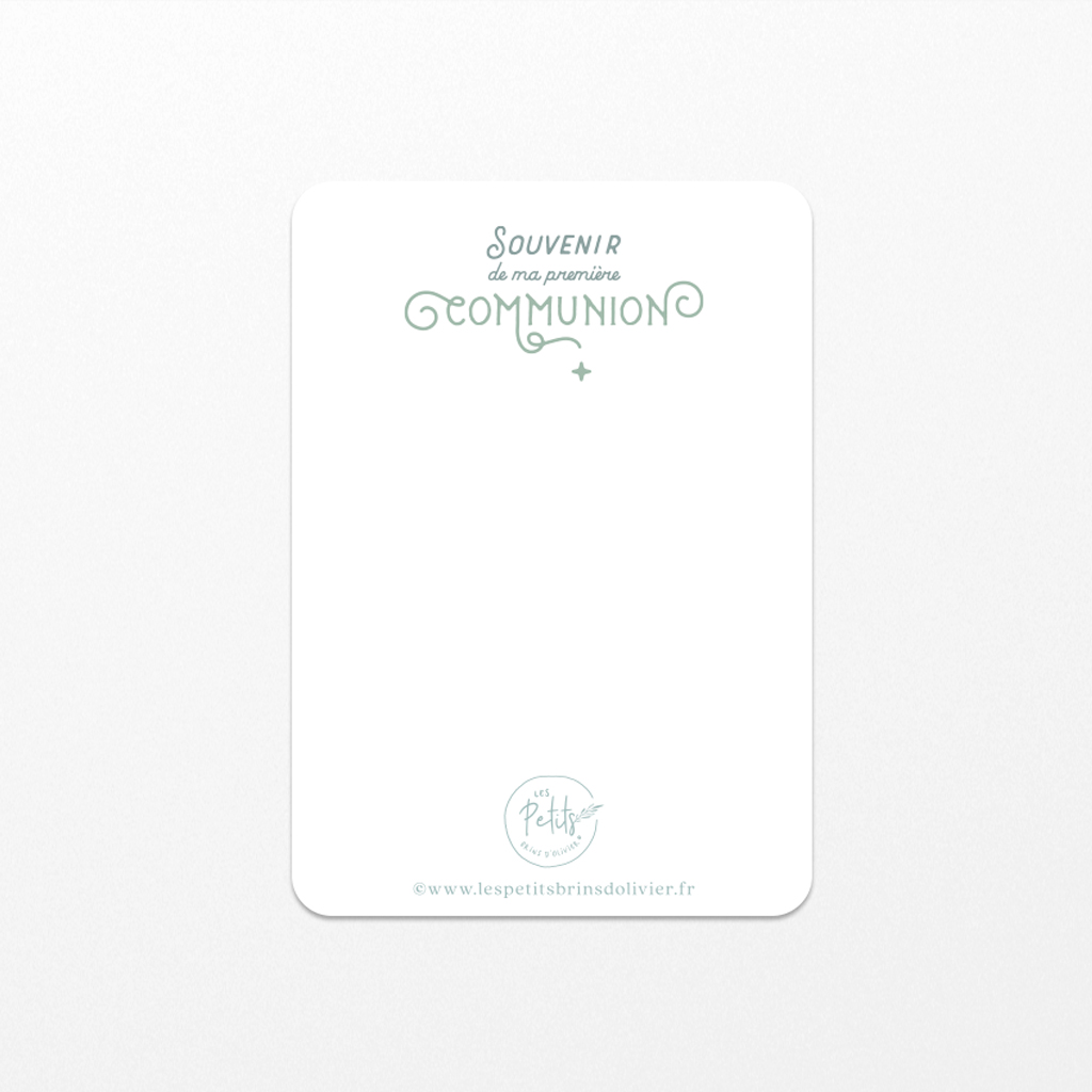 Image de première communion Jésus-Christ Eucharistie - Fille – Image 3