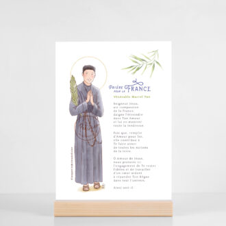 Prière pour la France du vénérable Marcel Van - Illustration originale ©Les Petits Brins d’Olivier – Isabelle Monnerot-Dumaine.