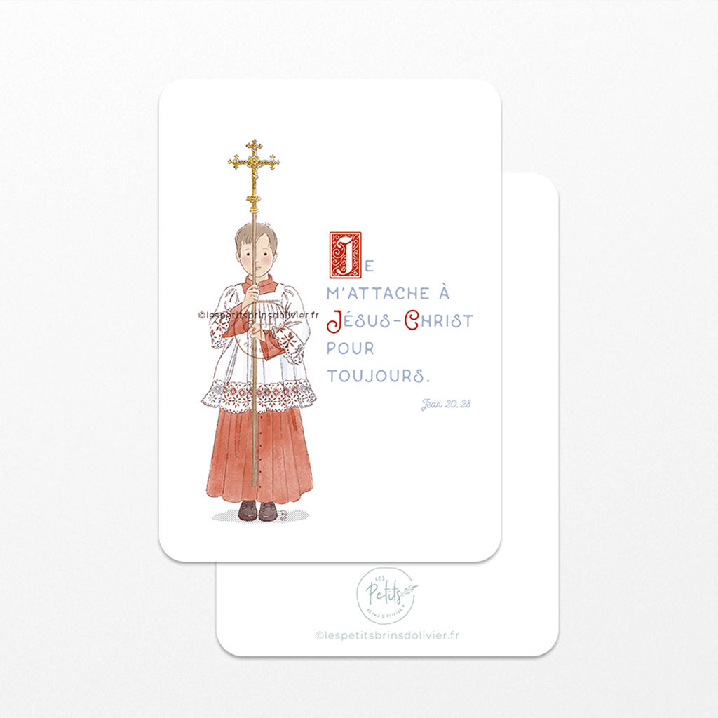 Credo Image signet de profession de foi © Illustration originale Isabelle Monnerot-Dumaine – Les Petits Brins d’Olivier.