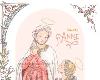 Sainte Anne et la Vierge Marie enfant - Illustration originale ©Les Petits Brins d’Olivier – Isabelle Monnerot-Dumaine.
